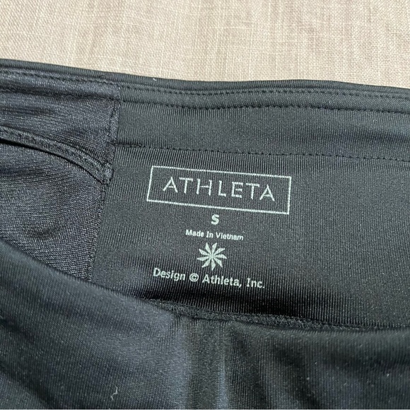Athleta Women cycling short compression sport running hiking black Size Small - Picture 3 of 7